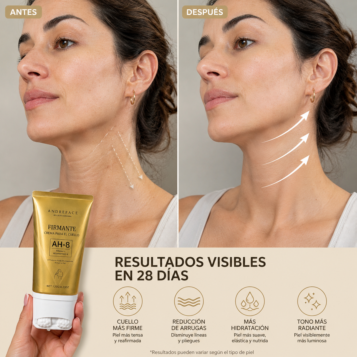 Crema Reafirmante Cuello & Escote AH-8