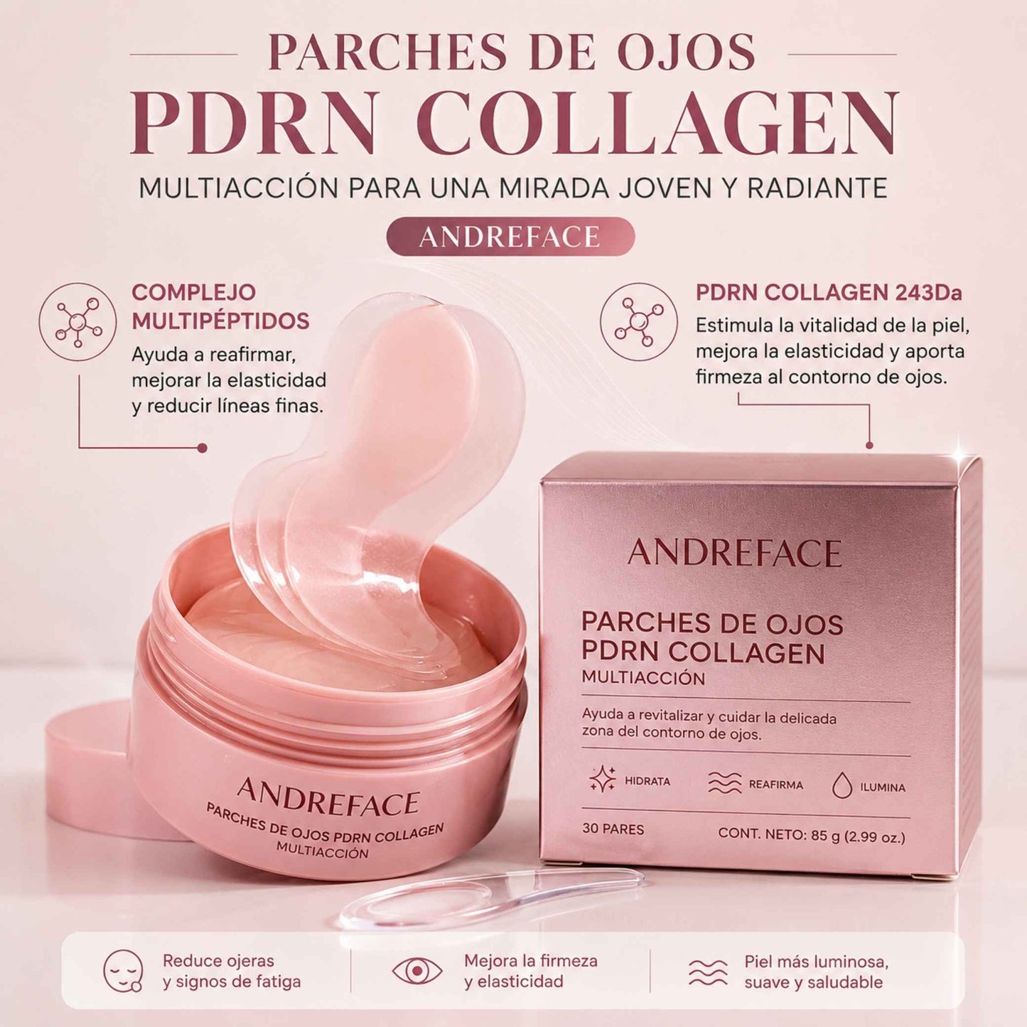 Parches Oculares de Colágeno y Péptido PDRN