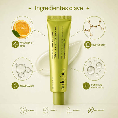 Crema Vitamina C Booster · Piel Sin Manchas y Luminosa
