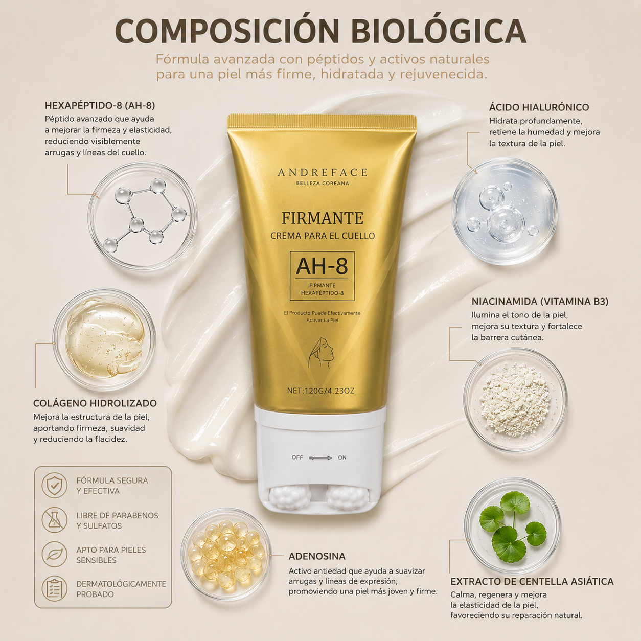 Crema Reafirmante Cuello & Escote AH-8