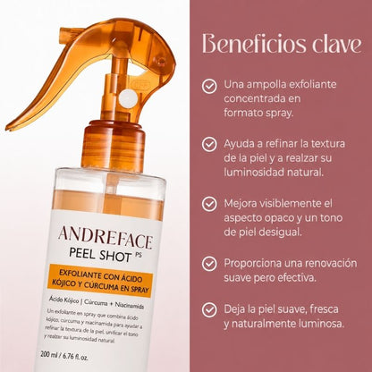 Spray Exfoliante Corporal · Ácido Kójico + Cúrcuma