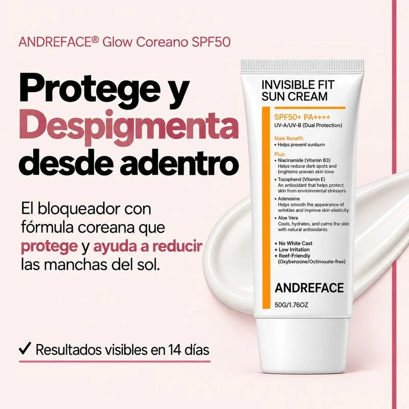 Protector Solar Despigmentante Coreano SPF50+