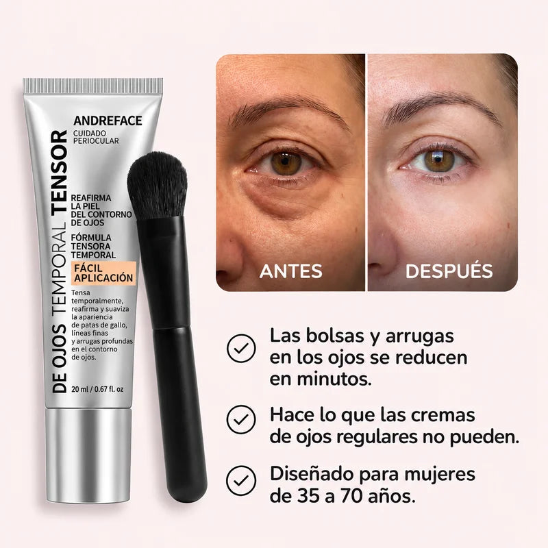 Tensor instantáneo que desinflama bolsas y camufla ojeras