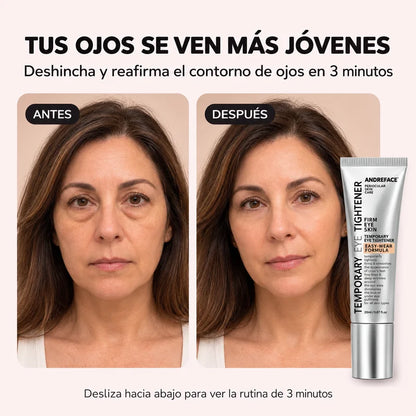 Tensor instantáneo que desinflama bolsas y camufla ojeras