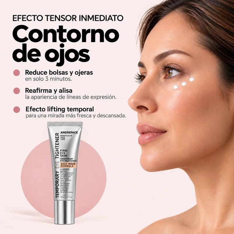 Tensor instantáneo que desinflama bolsas y camufla ojeras