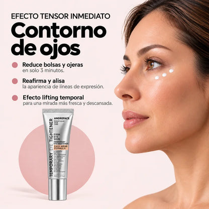 Tensor instantáneo que desinflama bolsas y camufla ojeras