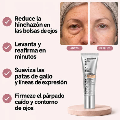 Tensor instantáneo que desinflama bolsas y camufla ojeras