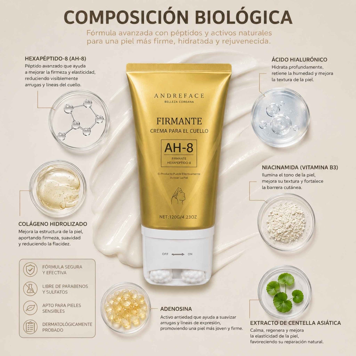Crema Reafirmante Cuello & Escote AH-8