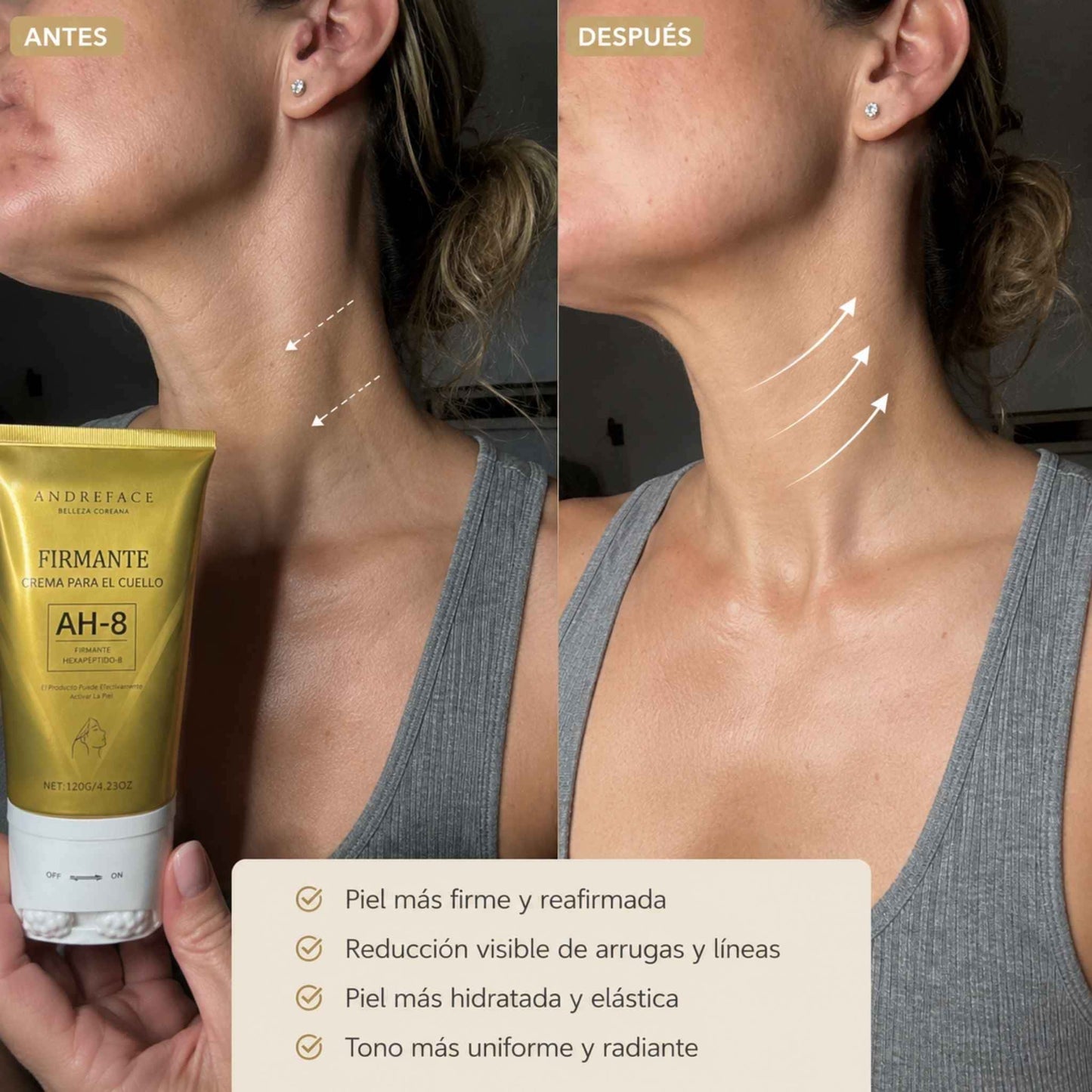 Crema Reafirmante Cuello & Escote AH-8