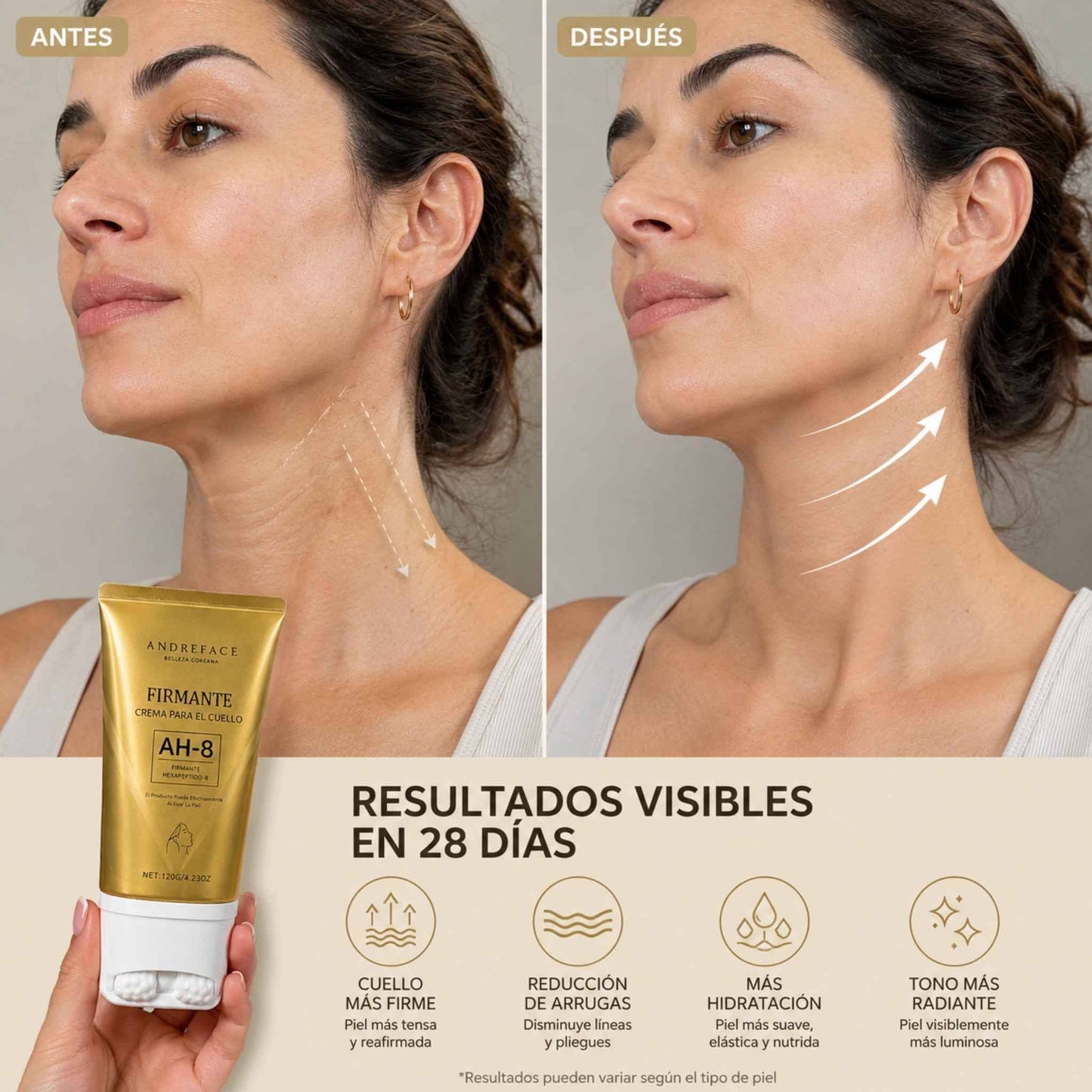 Crema Reafirmante Cuello & Escote AH-8